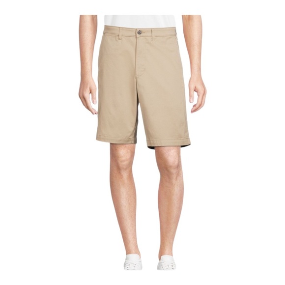 stonewash cotton-blend finish classic flat front shorts for men size 46 new - Picture 4 of 5